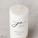 Hochzeitskerze Holzelement Docht Ja Ø8 x 20 cm