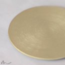 Kerzenteller Aluminium gebürstet gold Ø 10 cm zweite Wahl