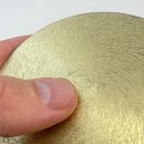Kerzenteller Aluminium gebürstet gold Ø 10 cm zweite Wahl