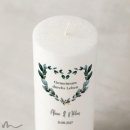 Hochzeitskerze Docht Blätterherz Ø8 x 20 cm