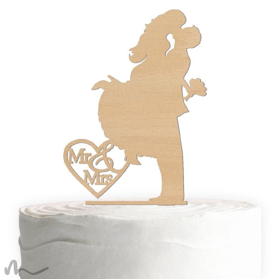 Cake Topper Sprung Holz