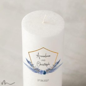 Hochzeitskerze Docht Boho Chic Ø8 x 20 cm