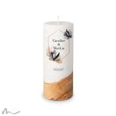 Hochzeitskerze Holzelement Docht Zeitlos Elegant Ø8 x 20 cm