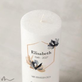 Trauerkerze Docht Zeitlos Elegant Ø8 x 20 cm