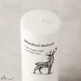 Trauerkerze Docht Platzhirsch Ø8 x 20 cm