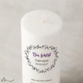 Trauerkerze Docht Harmonie Ø8 x 20 cm