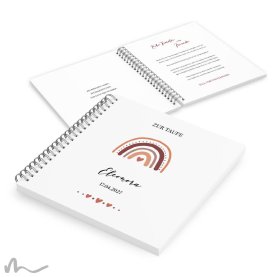 Gästebuch Taufe Regenbogen Erdtöne