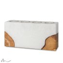 Kerze Holzelement Blanko 25 x 12 cm