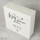 Hochzeitskerze Docht Gemeinsamer Weg 20 x 20 cm