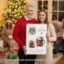 Geldgeschenk Poster Frohe Weihnachten Stern Tasse Kekse