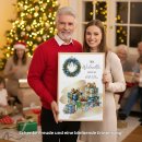 Geldgeschenk Poster Frohe Weihnachten Geschenk Blau