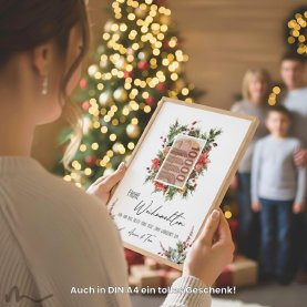 Geldgeschenk Poster Frohe Weihnachten Weihnachtsstern