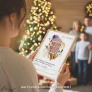 Geldgeschenk Poster Frohe Weihnachten Abstrakt Rahmen