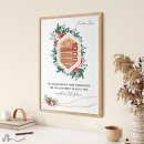 Geldgeschenk Poster Frohe Weihnachten Blumen Rahmen 2