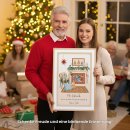 Geldgeschenk Poster Frohe Weihnachten Cozy Kamin