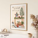 Geldgeschenk Poster Frohe Weihnachten Cozy Stern