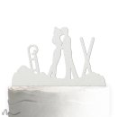 Cake Topper Wintersport Satiniert