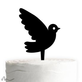 Cake Topper Taube Schwarz