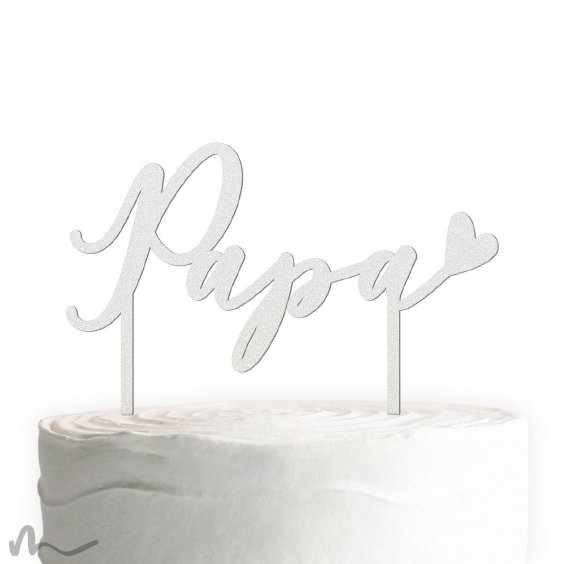 Cake Topper Papa Satiniert