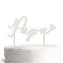 Cake Topper Papa Satiniert