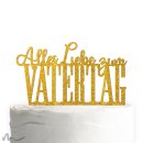 Cake Topper Vatertag Gold Glitzer