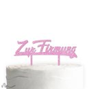 Cake Topper Zur Firmung Pink Glitzer