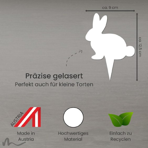 Cake Topper Hase Weiss