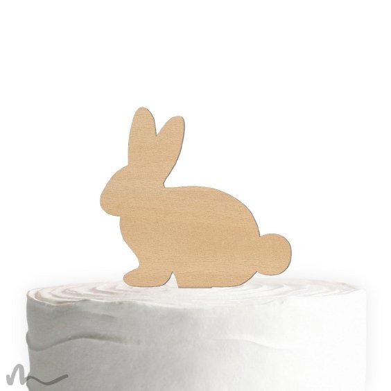 Cake Topper Hase Holz