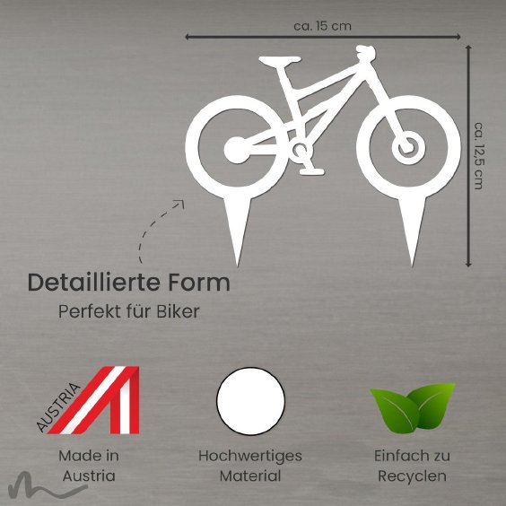 Cake Topper Mountainbike Weiss