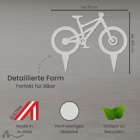 Cake Topper Mountainbike Satiniert