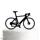 Cake Topper Rennrad Schwarz