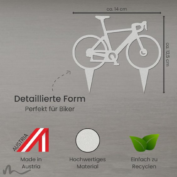 Cake Topper Rennrad Satiniert