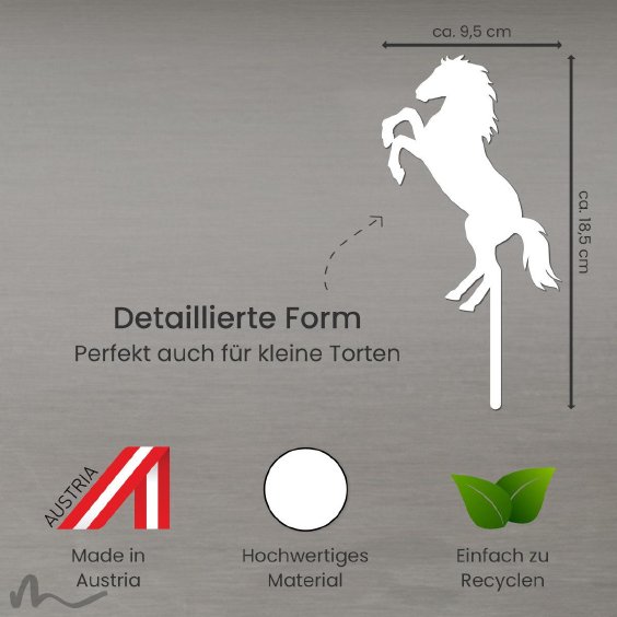 Cake Topper Pferd Weiss