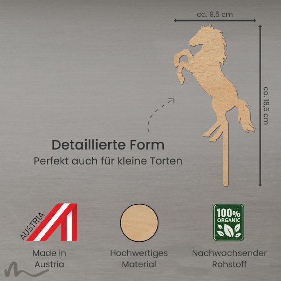 Cake Topper Pferd Holz