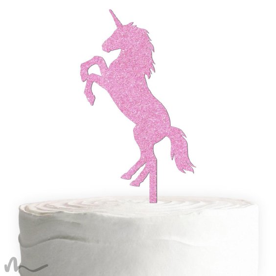 Cake Topper Einhorn Pink Glitzer