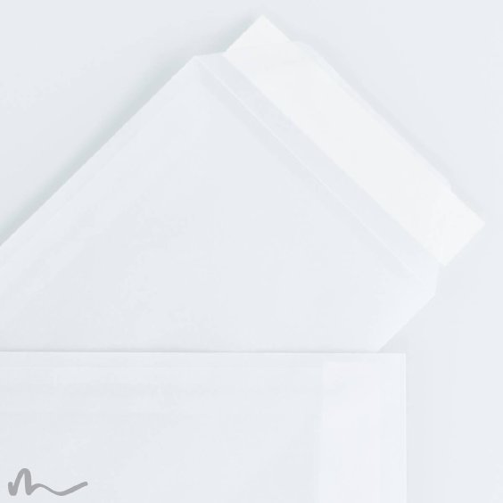 Kuvert Transparent 21 x 10cm seitliche Öffnung