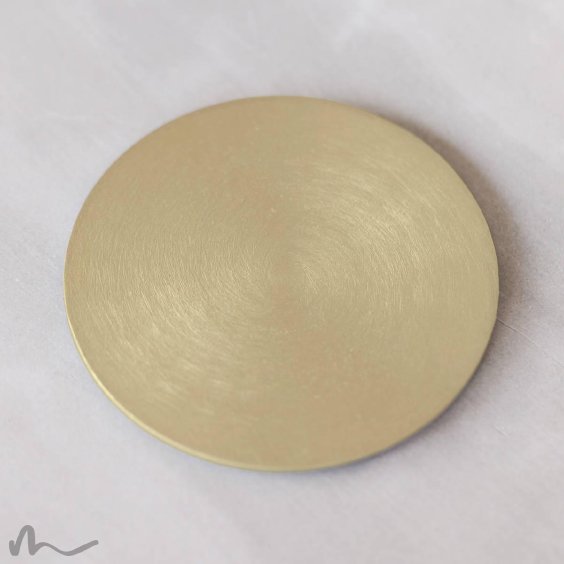 Kerzenteller Aluminium gebürstet gold Ø 12 cm