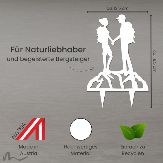 Cake Topper Bergleidenschaft Weiss