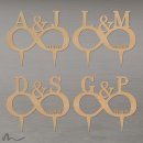 Cake Topper Unendlich personalisiert Holz