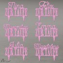 Cake Topper Zur Taufe personalisiert Pink Glitzer