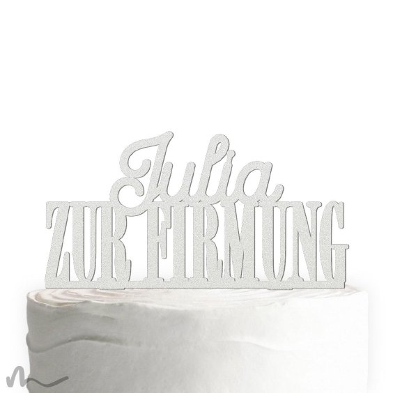 Cake Topper Zur Firmung personalisiert Satiniert