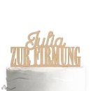 Cake Topper Zur Firmung personalisiert Holz