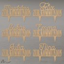 Cake Topper Zur Kommunion personalisiert Holz