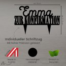 Cake Topper Zur Konfirmation personalisiert Schwarz