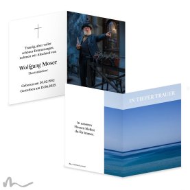 Sterbebild Kühles Blau 7 x 10 cm