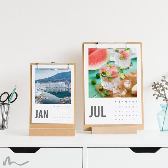 Klemmbrett Kalender mit Aufsteller Polaroid Stil ein wunderbares Geschenk