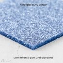 Cake Topper Zur Konfirmation personalisiert Blau Glitzer