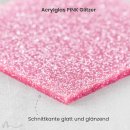 Cake Topper Zur Taufe Schreibschrift Pink Glitzer