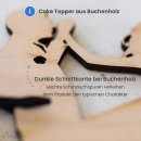 Cake Topper Brautpaar mit Kindern Jungen Holz