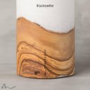 Konfirmationskerze Holzelement Eukalyptus Ø8 x 20 cm